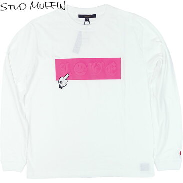 STUD MUFFIN スタッド マフィン メンズ 長袖Tシャツ 124-02387 WHT ホワイト