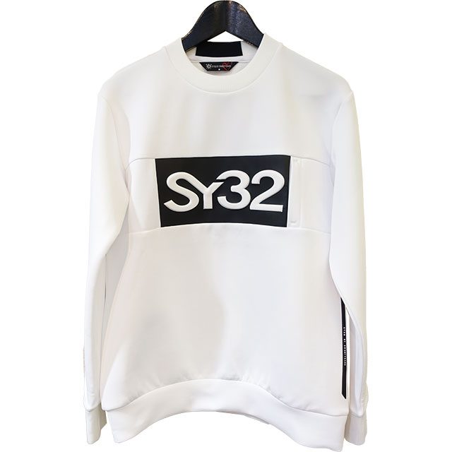 SY32 BY SWEET YEARS エスワイサーティントゥ メンズ 長袖トレーナー DOUBLE FACE CARDBOARD SWEAT SYG-23A14 WHITE