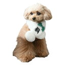 ANNA SUI(アナスイ)リボン付きファーマフラー | アクセサリー マフラー 犬用マフラー ペット用マフラー もこもこマフラー 2023秋冬 (M, ホワイ...
