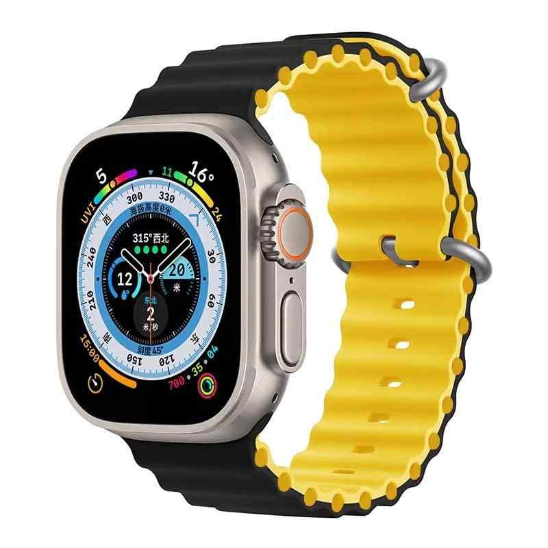 Rakuten - コンパチブル オーシャンバンド for apple watch バンド アップルウォッチ ループバンド スポーツバンド 49mm/45mm/44mm/46mm/42mm 41mm/40mm/38mm軽量 耐食性 強靭 エラストマー アジャスタブルループ