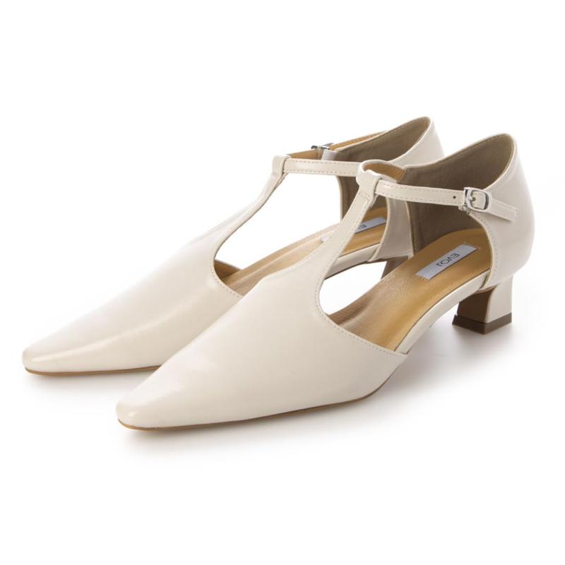 [イーボル] パンプス Tストラップフラットパンプス レディース IW5275