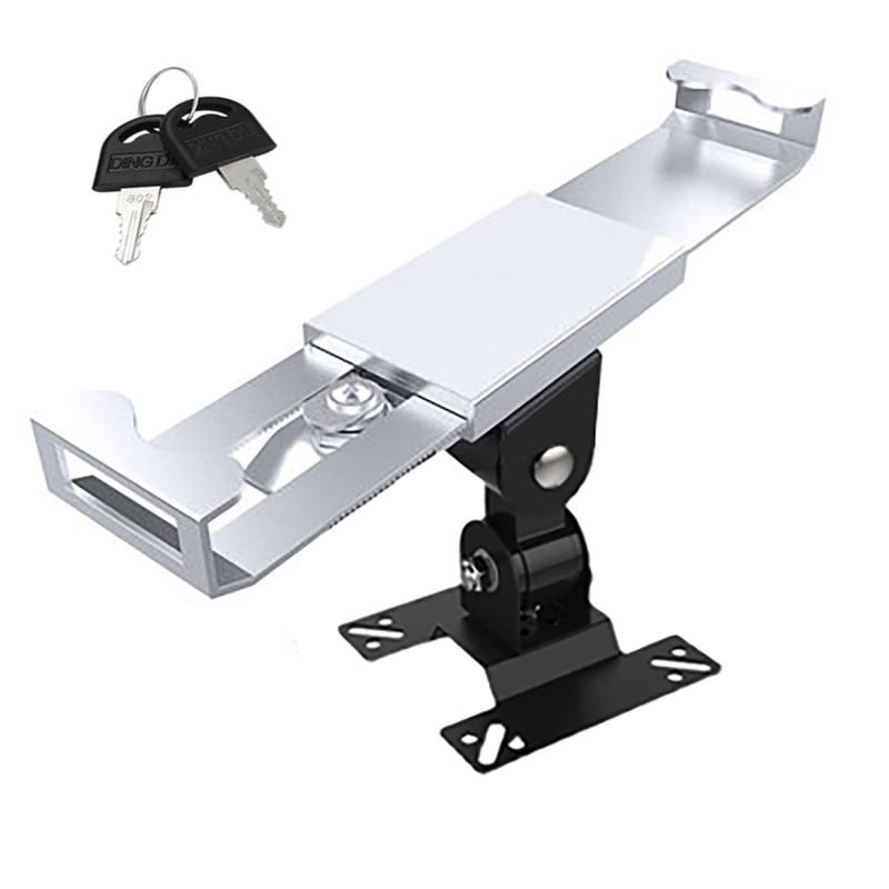 壁掛けタブレットスタンド 盗難防止セキュリティロックとキー付き 7～10.1/9.7-13インチ用ブラケット iPad Air iPad Pro Galaxy Tab 360°マルチアングル調整可能キッチン iPadホルダー VESA75*100MMタブ