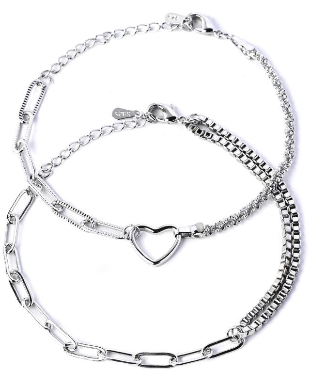 【ギフトボックス付】 ペアブレスレット アクセサリー プレゼント 人気 カップル メンズ レディース 金..