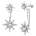 FOCALOOK ピアス レディース スターバースト ピアス 925シルバー 金属アレルギー対応 イヤリング アクセサリー 誕生日プレゼント 結婚記念日 ジルコ...