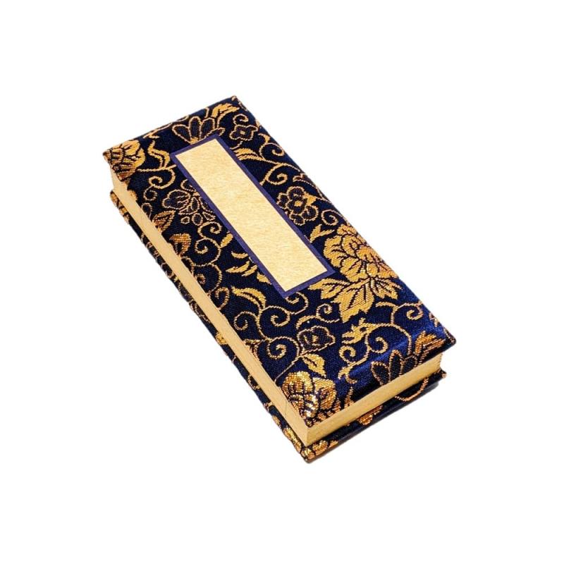 irotan 過去帳 4寸(縦 約12cm 横 約5cm) 金襴 鳥の子紙 上製 日付入り