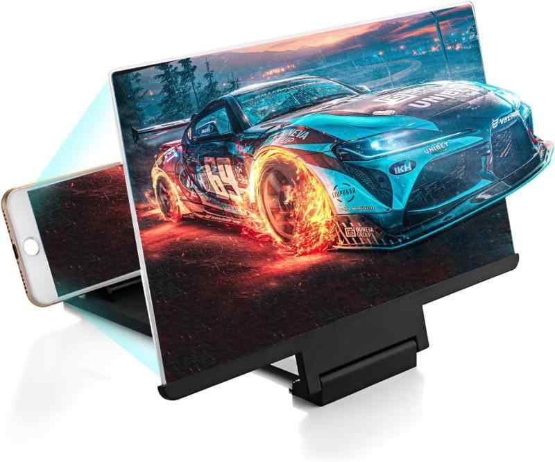 スクリーン拡大鏡 – 3D HD 携帯電話拡大画面拡大鏡 プロジェクター 映画