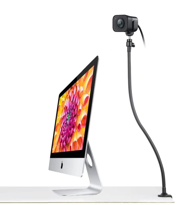 25インチ フレキシブルジョー ロングアーム スイベルクランプ クリップマウントホルダースタンド Logitech Webcam C925e C922x C922 C930e C930 C920 C615用