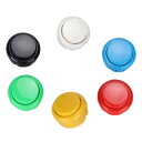 アーケードジョイスティックゲームコンソールボタン12個、耐久性のある30mm交換用ボタン、HoriおよびMadCatzジョイスティック用のスナップイン取り付け付...