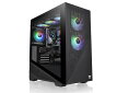 Thermaltake Divider 370 TG ARGB -Black- 斜めカットデザイン採用 ATX PCケース ブラック CA-1S4-00M1WN-00 CS8498(2)