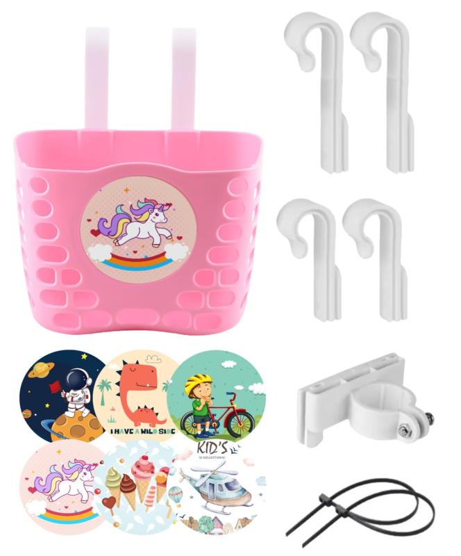 S.fields.inc 前かご 子供用自転車 後付け フロントバスケット 金具3種類付き ストライダー プラスチック(4)