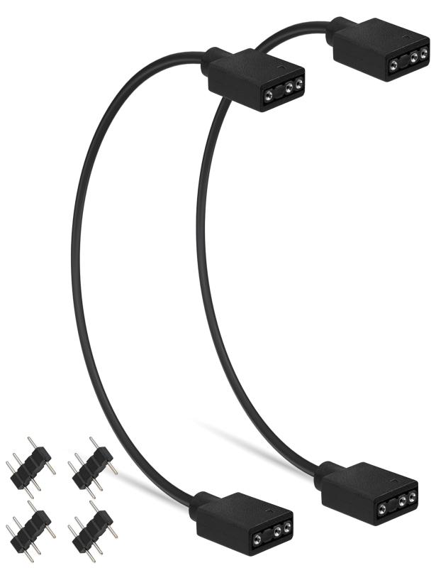 upHere ARGBファン用電源ケーブル アドレサブルLED用5V3ピンARGBヘッダーコネクタ RGBファンやLEDテープ増設用