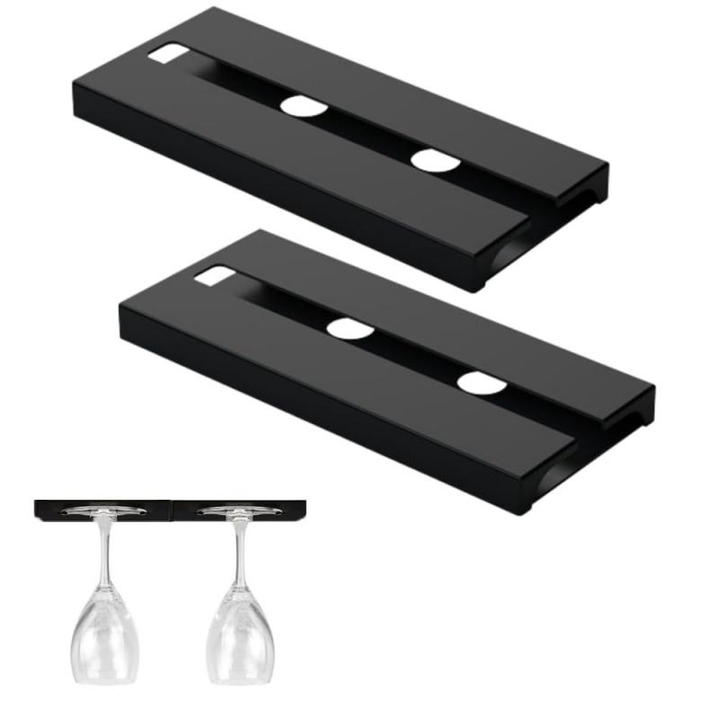 seimeinoki ワイングラスホルダー ワイングラスハンガー 吊り下げ収納 2個セット ワインラック カウン..