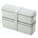 GEL-COOL ジェルクール Fit 保冷剤一体型 ランチボックス お弁当箱 2段 スリム S+L 17.7×5.6×11.9cm 700ml 仕切り付き 弁当箱 女性 子供 ラバーバンド付 レンジ対応 & 食洗機対応(蓋を除く本体、仕