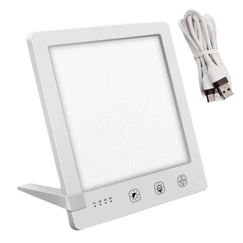 Hiro セラピーライト SADランプ ブライトライト 10000ルクス 明るさ調整可能 3つの色温度モード 自然光ライト 紫外線なし タイマー機能 TypeC給電(2)