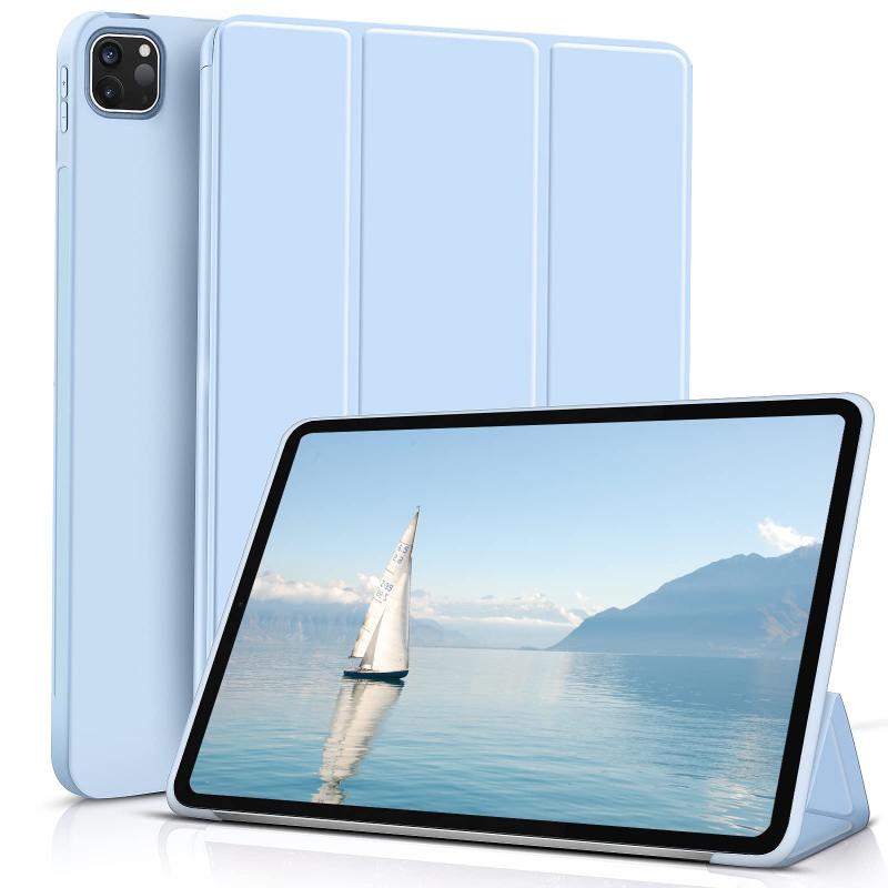 KenKe iPad Pro 11インチ ケース 第4/3/2世代 (2022/2021/2020モデル) 超軽量 薄型 柔らかいシリコン TPU材質 傷つけ防止 カバー [Pencil 2 ワイヤレス充電] 3段階折り畳み可 スタンド マグネット付き
