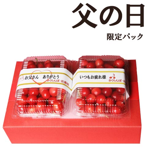 さくらんぼ 父の日 ギフト さくらんぼ 2024 予約 父の日 限定パック さくらんぼ 佐藤錦 お父さん に日頃の感謝をこめて贈りたい