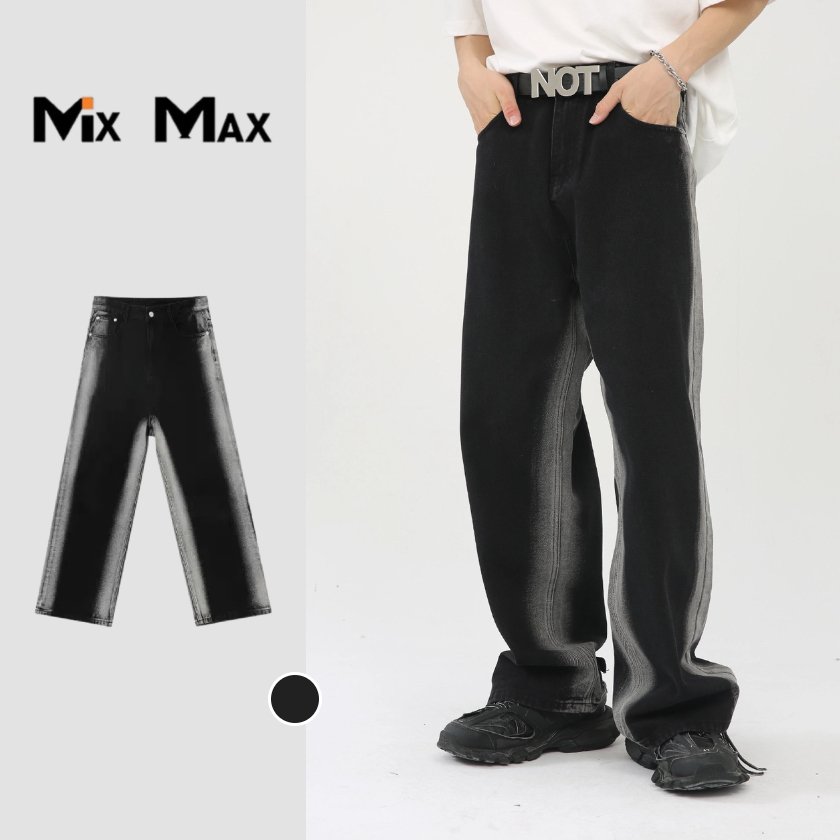 Rakuten - グラデーション 超ワイド シルエット デニム ワイドパンツ メンズ ジーンズ 無地 デニム ストレートパンツ ワイドデニムパンツ ルーズシルエット 大きいサイズ ジーンズ メンズ ジーパン バギーパンツ ゆったり カジュアル シンプル 春 秋 カッコイイ おしゃれ