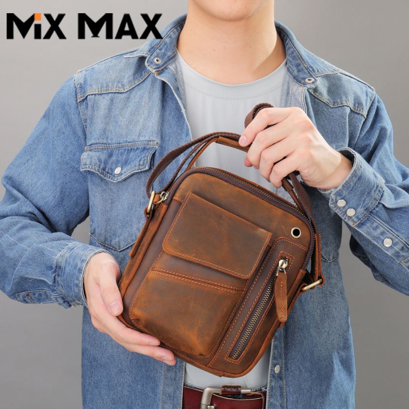 ビジネスバッグ 本革 ショルダーバッグ 斜め掛けバッグ メンズ 男性用 大容量 肩掛け 斜めがけ 手提げ ブリーフケース 牛革 レザー 2WAY 通勤 通学 旅行 父の日 彼氏 プレゼント ギフト フォーマル 小物入れ ウエストポーチ 機能性 イヤホン