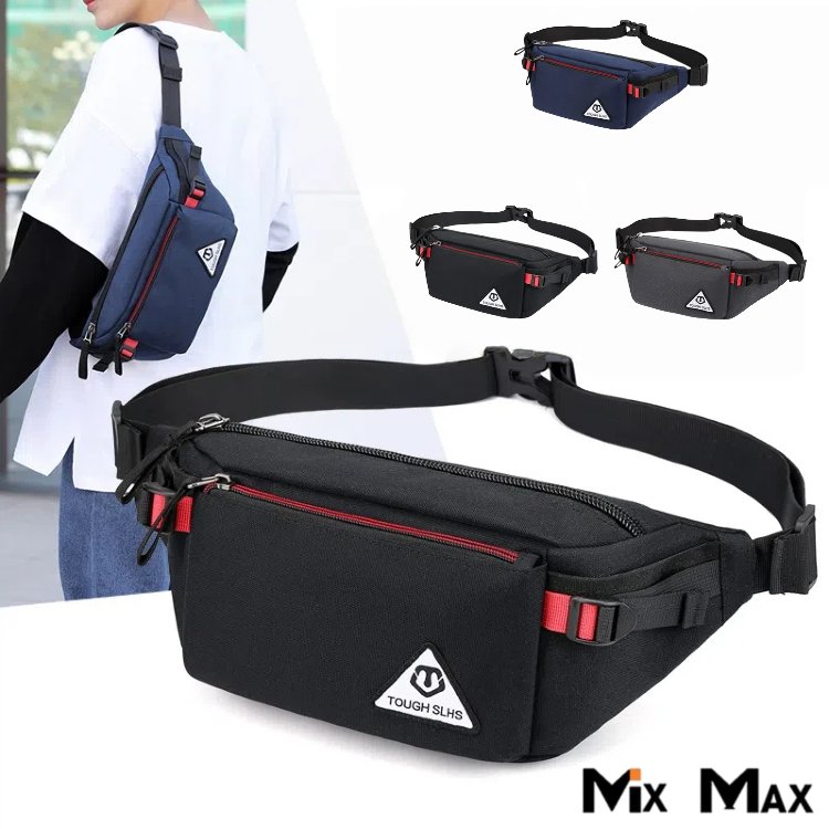 TOUGH SLHS 斜めがけバッグ メンズ ボディバッグ 撥水 ワンショルダーバッグ 3way ショルダーバッグ 耐摩耗性 ウエストバッグ 軽量 通勤通学 スポーツ アウトドア サイクリング 旅行 バッグ 男女兼用 ユニセックランニング ナイロン 小さめ 通勤 通学 ミニバッグ(4)