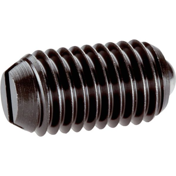 【メーカー在庫あり】 22051.0210 スプリングプランジャ ボールスロット付 快削鋼、バネ圧：強 22051-0..