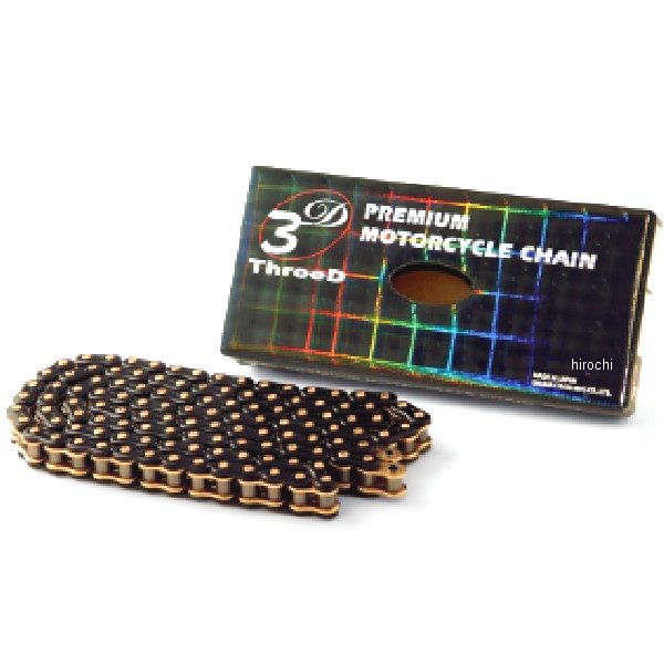 EKチェーン 江沼チェーン ThreeD 525SPR 112L カシメジョイント ブラック/ゴールド 4571291802964 HD店(2)