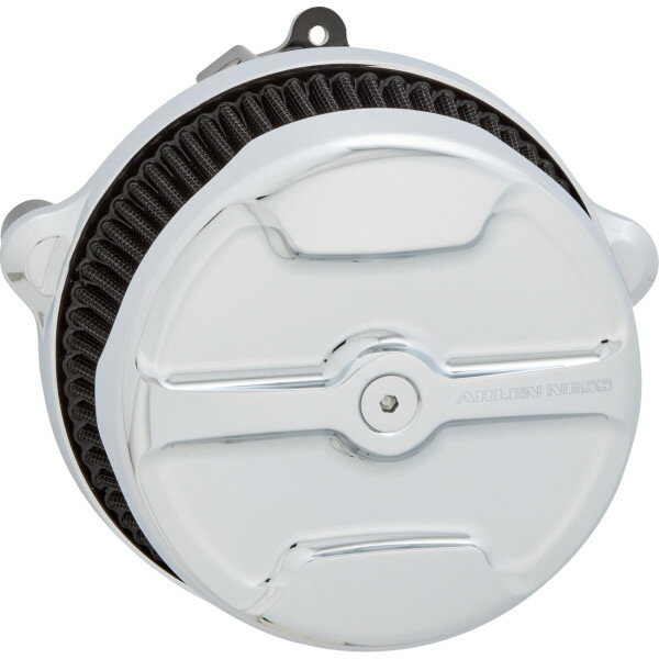 【USA在庫あり】 アレンネス Arlen Ness エアクリーナー STG I BIG SCKR ブラック プレート ブラック OILED FTR 10 CHRM COVER 1010-3258 HD店