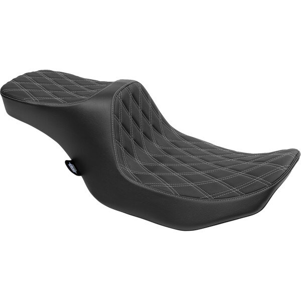  DRAG SPECIALTIES SEATS edator III 2up Dbl Diamond Silvr ビニール 23年以降 ツーリング 0801-1932 HD店