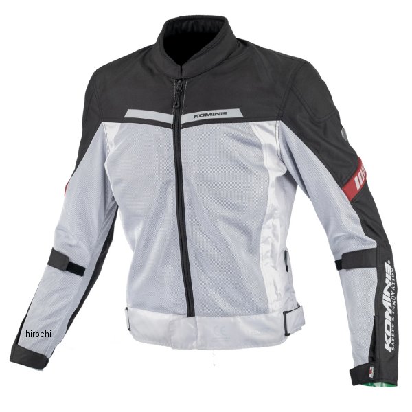 【メーカー在庫あり】 JK-177 コミネ KOMINE 2025年春夏モデル エニグマライト ハーフメッシュジャケット ライトグレー/黒 3XLサイズ 07-177 HD店(2)