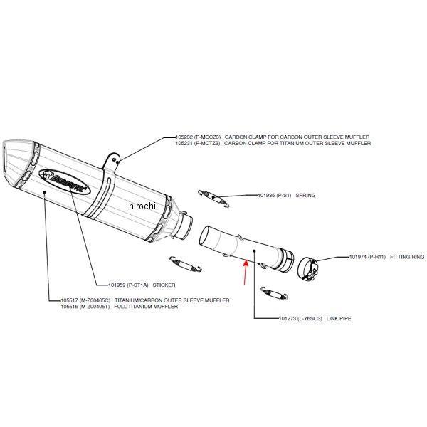 401 cc 〜750 cc  - アクラポビッチ AKRAPOVIC テールパイプ 03年-05年 YZF-R6R L-Y6SO3 HD店