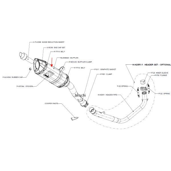 アクラポビッチ AKRAPOVIC リペアサイレンサー Z-TYPE CBR250R カーボン M-Z04802C HD店