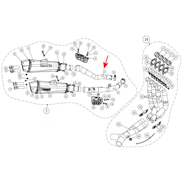 アクラポビッチ AKRAPOVIC リンクパイプ 左側用 12年以降 ニンジャ ZX-14R ステンレス L-K14SO3L HD店