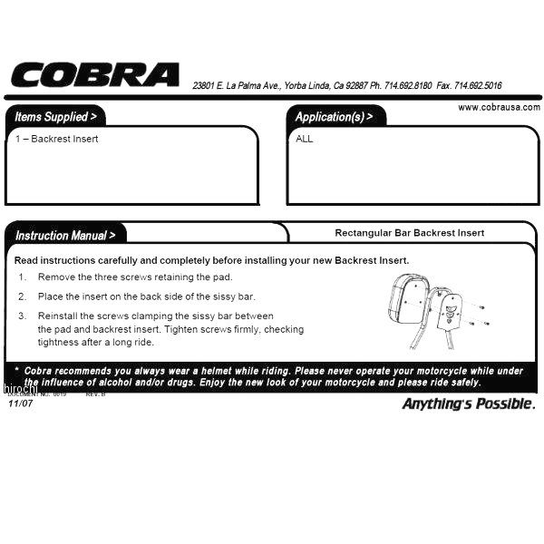 ��USA�߸ˤ���� ���֥� COBRA �Хå��쥹�� ���󥵡��� �ץ졼��ǥ����� �ߥˡ����硼�� ���������� �������� 1506-0019 HDŹ