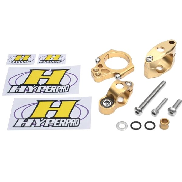 ハイパープロ HYPERPRO CNCステアリングダンパーステー 120mm/TYPE-1 04年-06年 XL1200、XL883 ゴール..