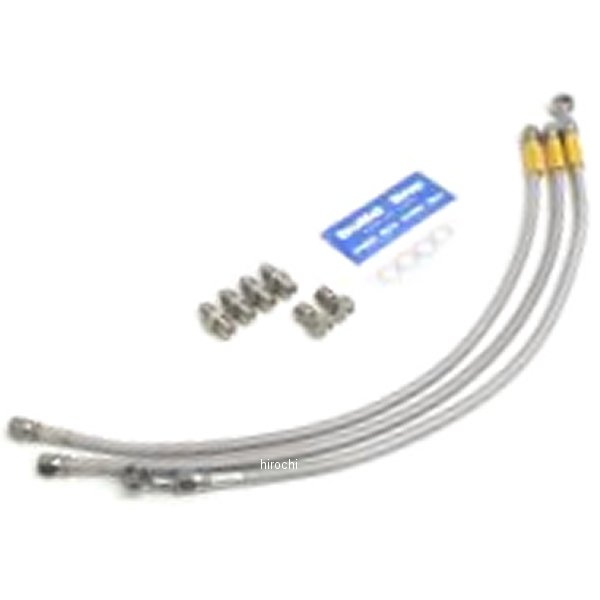グッドリッジ ビルドアライン フロント ブレーキホースキット 10年以降 バンディット1250F ABS ステンレス/クリア 20651530 HD店
