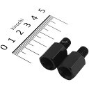 【メーカー在庫あり】 NBS バイクパーツセンター ミラー変換アダプター 8mm→10mm 黒 左右セット 602505 HD店