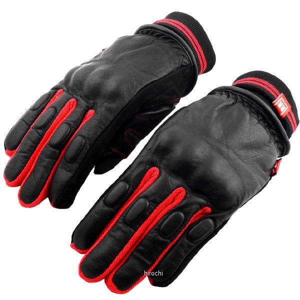 ラフ&ロード 秋冬モデル CKニットカフウインターレザーグローブ 赤 LLサイズ RR8809RD4 HD店