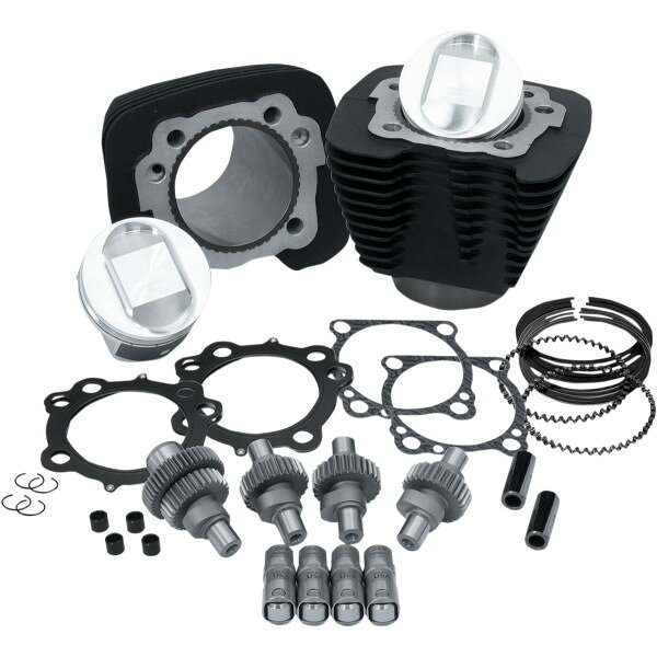 【USA在庫あり】 S&Sサイクル S&S Cycle フーリガン 1200ccから1250cc改造キット 黒 0903-1302 HD店