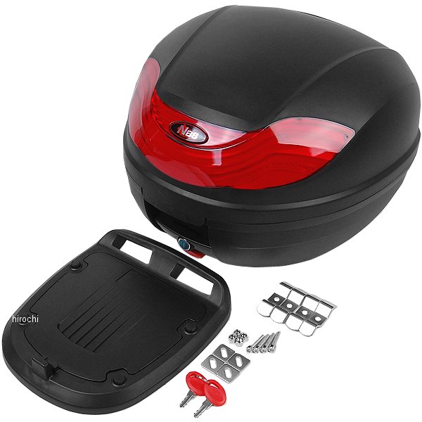 【メーカー在庫あり】 NBS バイクパーツセンター リアボックス 黒/赤 32L 907906 HD店