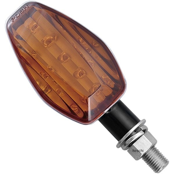 ポッシュ POSH ライトウェイトLEDウインカーセット14年以降 CBR250R 黒/オレンジ 057051-06 HD店