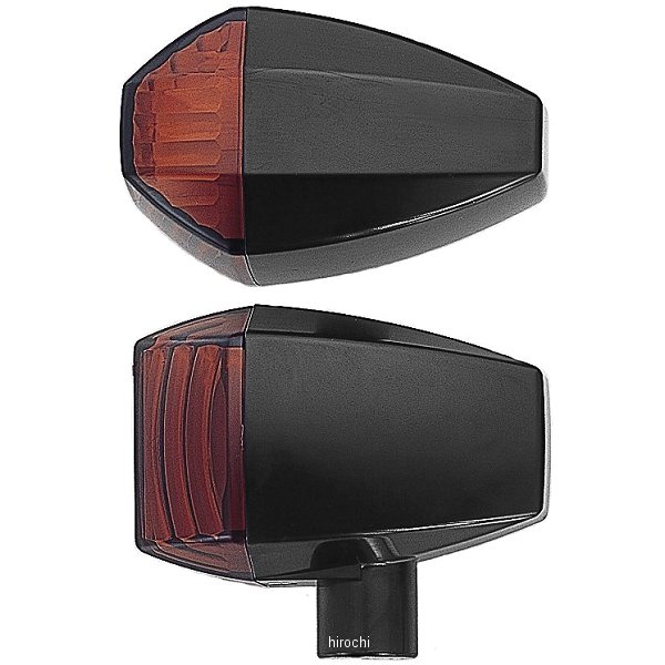 ポッシュ POSH LED ZRウインカーセット クリスタルタイプ 94年-02年 ZRX1100、ZRX400 黒/オレンジ 071465-06 HD店