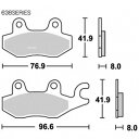 キタコ SBS ブレーキパッド13年-17年 カワサキ Ninja 25023年-24年 カワサキ Ninja 25008年-12年 カワサキ Ninja 250R15年-17年 カワサキ Ninja 250SL13年-18年 カワサキ Z25016年-17年 カワサキ Z250 SL23年-24年 カワサキ Z40017年-23年 カワサキ ヴェルシスX 250ツアラー01年-08年 カワサキ エリミネーター12506年-08年 スズキ スカイウェイブ06年-17年 スズキ スカイウェイブ250 Limited07年-17年 スズキ スカイウェイブ250 TypeM06年-17年 スズキ スカイウェイブ250 TypeS06年-08年 スズキ スカイウェイブ40006年-17年 スズキ スカイウェイブ400 Limited06年-17年 スズキ スカイウェイブ400 TypeS08年-17年 スズキ スカイウェイブSS14年-21年 スズキ バーグマン20018年-21年 スズキ バーグマン40022年 スズキ バーグマン400 ABS84年-98年 ホンダ CBX12593年-98年 ホンダ CBX125カスタム94年-99年 ホンダ CMX25090年-93年 ホンダ CMX250 REBEL00年-12年 ホンダ XL125Vバラデロ94年-99年 ヤマハ TZM5093年-97年 ヤマハ TZR50SBSパッド品番:638HS【HSシリーズ】90年代辺りからのスポーツモデル標準用(フロント用)スポーツ走行にも適した効きと耐久性を両立。E・HFユーザーのグレードアップに。シンターメタル材採用。【SBSブレーキパッドの特徴】SBSブレーキパッドは北欧デンマークに本社を置く、SBS社が手がけるブレーキパッドです。ブレーキパッドの世界NO1シェアを誇り、自社販売はもちろんオートバイ、自動車のOEM供給に加え、レース等でのサポート等、研究、開発、販売を幅広く手がけています。握れば握りこんだ分だけ制動力を発揮します。操作するライダーの感覚とシンクロし、握りこみ量に応じた安定した性能を引き出せます。フラットな特性とライニング素材の最適化によるSBSブレーキパッドの耐摩耗性の高さは、交換頻度を削減できます。ライダーの意のままに操れるコントロール性と高い耐久性、そしてストリート、オフロード、レース等、用途に応じた多彩なバリエーションが魅力です。【SBSブレーキバッド3層構造】・ブレーキライニング材各素材をバランス良くブレンドするため、特殊技術「ウルトラソニックUCT」を有効活用。※超音波を用いて構成素材をバランスよく、完全にブレンドさせることができるSBS社の特許技術です。・ファイバーセラミックスチール製バックプレートとライニング材の間にファイバーセラミックを挟み込むことにより熱伝達を抑え、抜群の耐フェード制を誇ります。湿気をシャットアウトしますので、バックプレートの腐食も抑えます。・スチール製バックプレート22tもの圧力で成型され、炉の中で900度の熱を3時間かけ、バックプレートを圧着。・マトリックスフック採用バックプレートに刻んだライニングフック。従来の接着剤方式よりも強い圧着力を誇り、ライニング材のはく離防止やブレーキング時の鳴きを抑えます。777-0638020楽天 HD店　