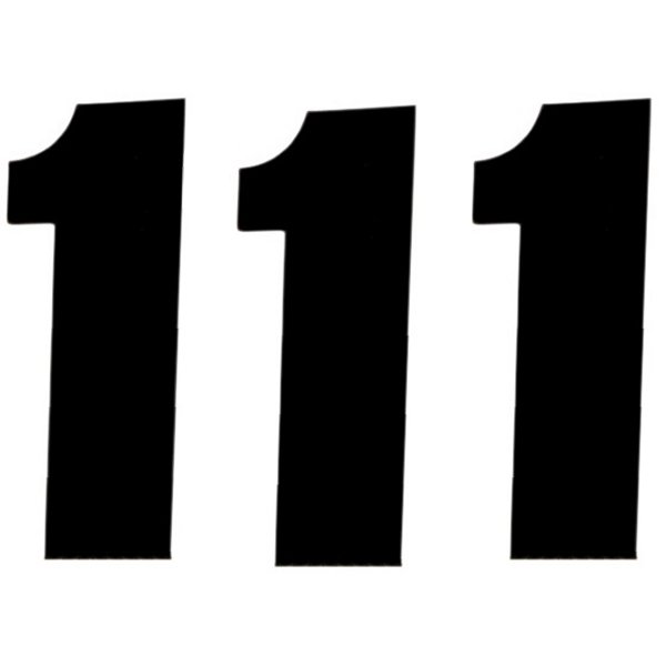 【USA在庫あり】 ムースレーシング MOOSE RACING ナンバー 4.5インチ(114mm) #1 黒 (3枚入り) 4310-0641 HD店