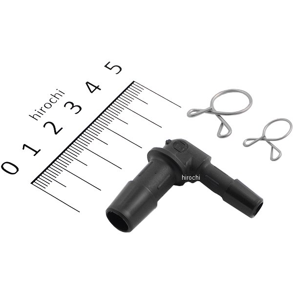 【メーカー在庫あり】 キジマ ホース変換コネクター 汎用 L型 黒 6mm→9-10mm 1個 105-16008 HD店