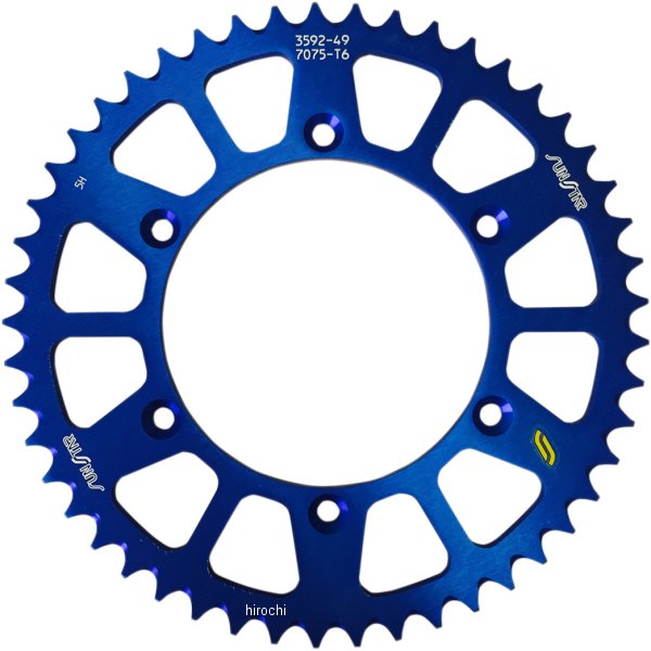 【USA在庫あり】 サンスター SUNSTAR リア スプロケット 50T/520 ホンダ XR200R/250 アルミ 青 1211-1693 HD店