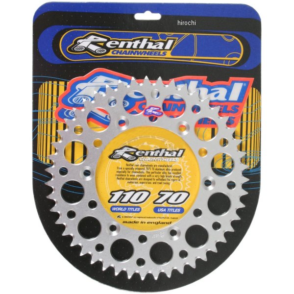 【USA在庫あり】 レンサル RENTHAL リア スプロケット 47T/520 80年以降 RM-Z、RM、DR-Z、DR アルミ シルバー ren123U-520-47GYSI HD店