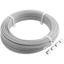 【メーカー在庫あり】 エスコ ESCO 1.0/1.5mmx20m/7x7 ステンレスロープ(ナイロン被覆) 000012016273 HD店