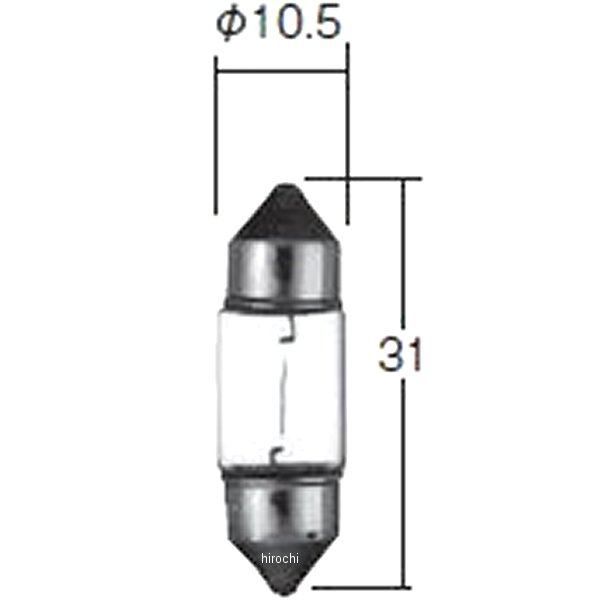 小糸製作所 白熱バルブ T10×31 6V10W 10個入り 2154 HD店