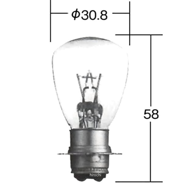 小糸製作所 白熱バルブ光色:クリア定格電圧:12V35/35W形状:RP30口金:P15d-25-3用途:二輪車 一般前照灯/補助前照灯用数量:10個入り6410楽天 HD店