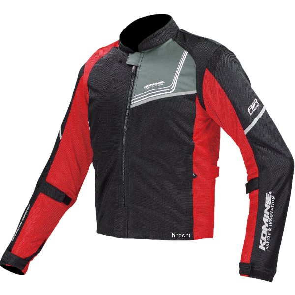 Nylon Jackets - 【メーカー在庫あり】 JK-117 コミネ KOMINE 春夏モデル プロテクトフルメッシュジャケット-ジモン 黒/赤 Sサイズ 4573325717077 HD店
