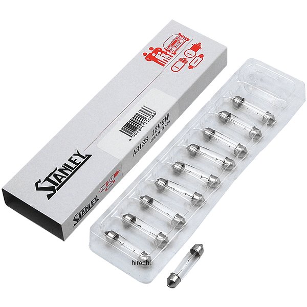 スタンレー STANLEY バルブ T8 12V5W 10個入り A3123 HD店